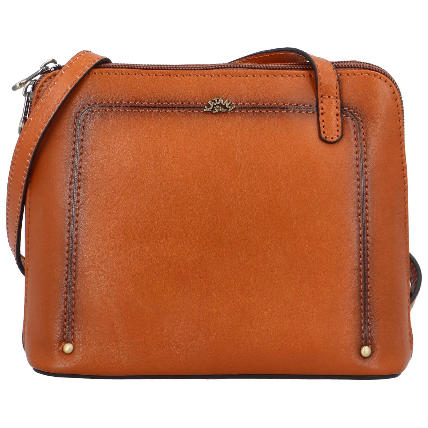 Dámská kožená crossbody kabelka hnědá - Katana Elenka hnědá