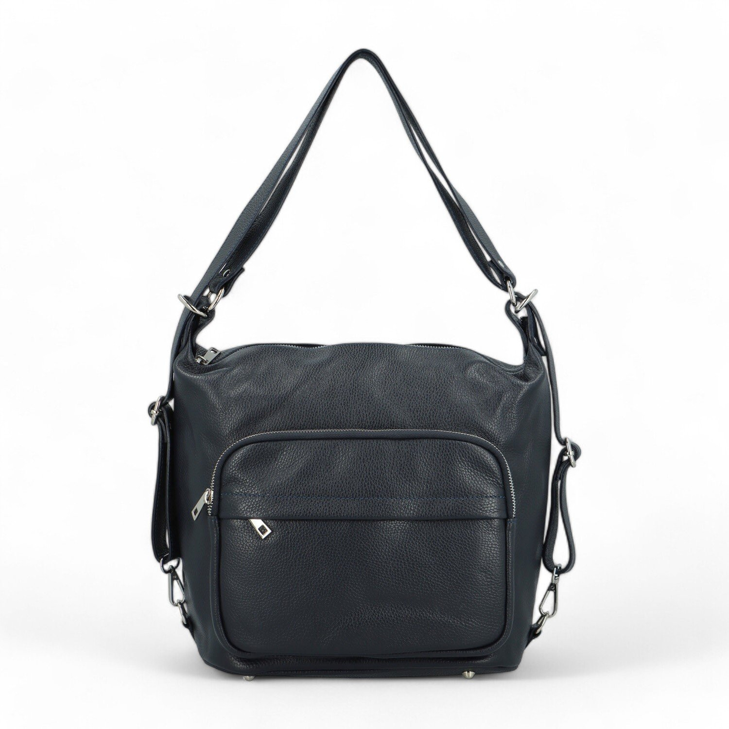 Dámský kožený kabelko/batoh tmavě modrý - Delami Kaliopi tmavě modrá