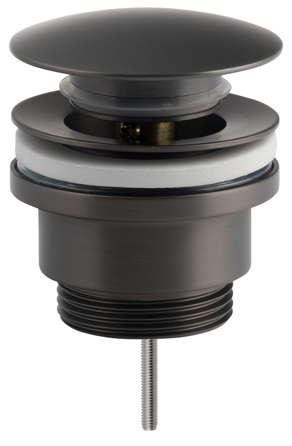 Sapho Umyvadlová výpust 5/4“, click-clack, velká zátka, 10-55mm, gun metal