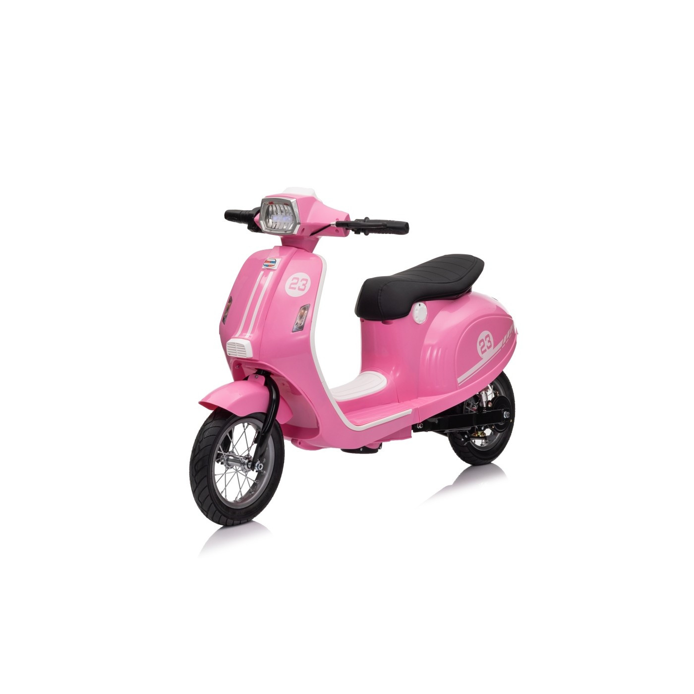 mamido Dětský elektrický skútr Retro 23 růžový