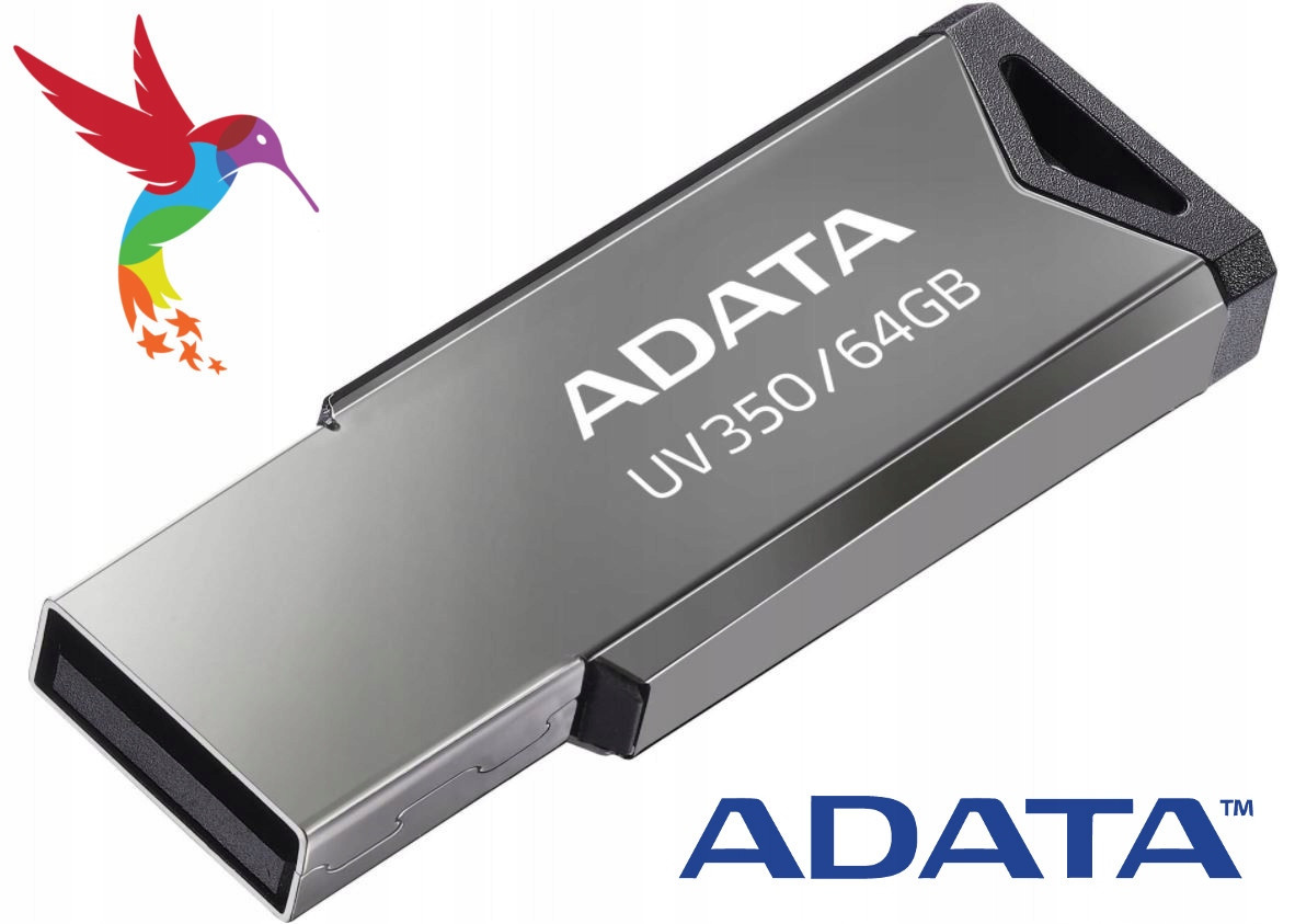 Kovový flashdisk Adata UV350 64GB Usb 3 stříbrný kov