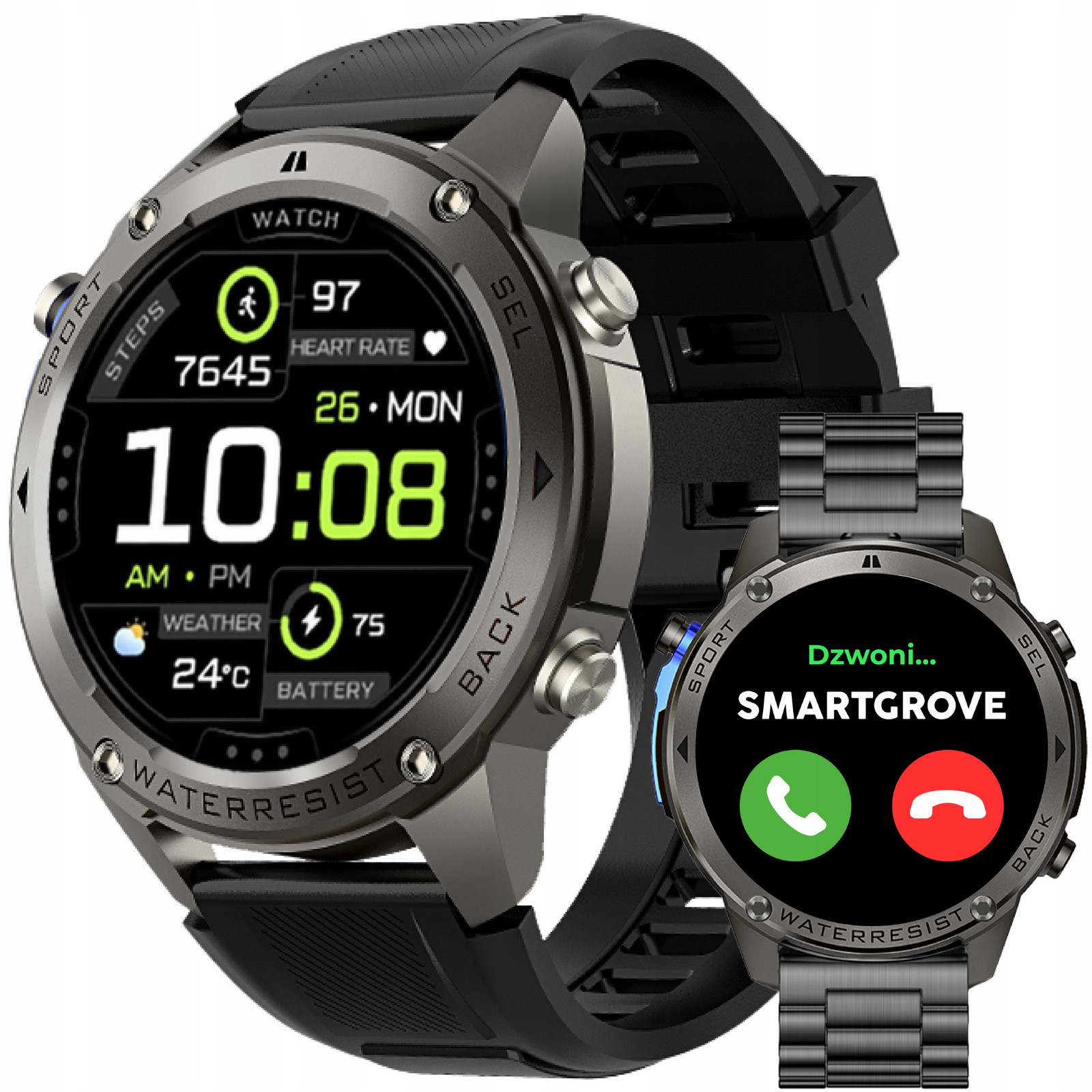 Chytré Hodinky Pánské Hodinky Menu Pl Gps Voděodolné Sportovní Hovory Amoled