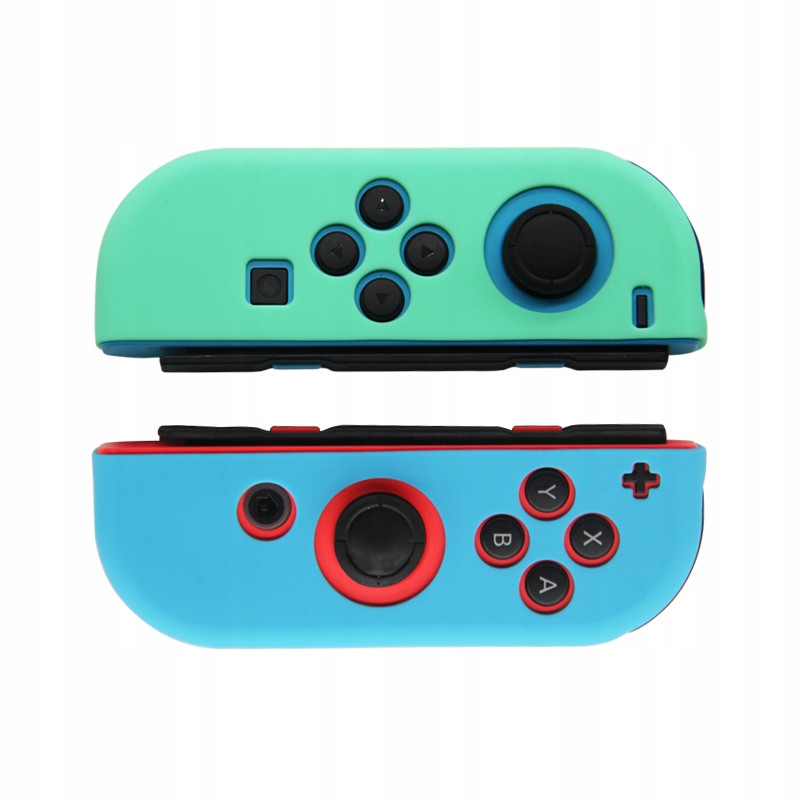 2x Pouzdro silikonové soft na Joy-Con Nintendo Switch Ns Oled Obloha-Zelená