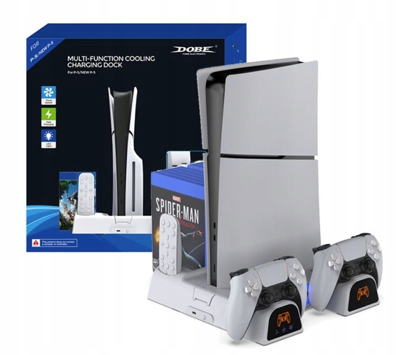 Multifunkční nabíjecí stanice s Led chlazením Pilot Hry pro PS5 Slim/pro