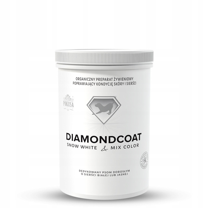 Pokusa Diamondcoat Snowwhite ‎& Mixcolor 1KG Pro Bílé Psy