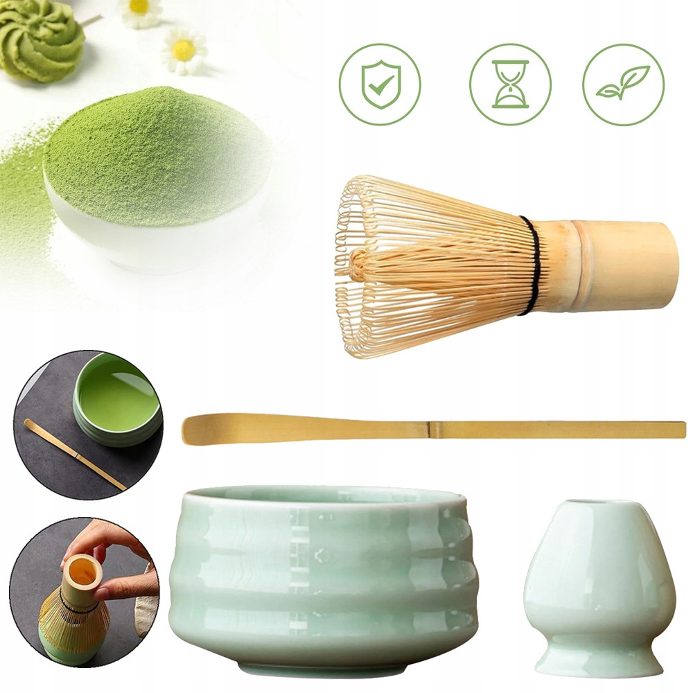 4 Ks Ručně Vyrobená Sada Pro Matcha Obřad, Sada Pro Výrobu Matchy
