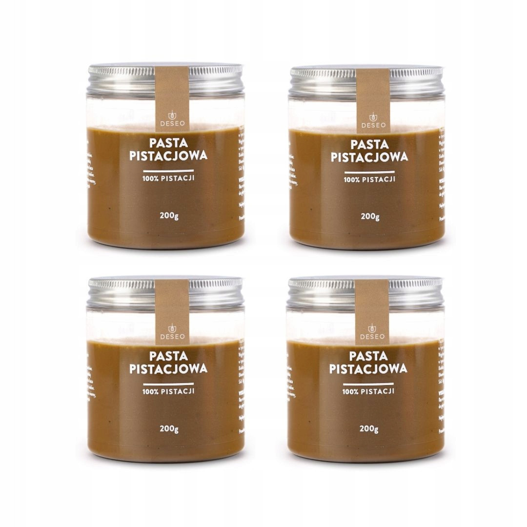 4 x 200g Pistáciová Pasta 100% Čerstvá, Přírodní Deseo 800g