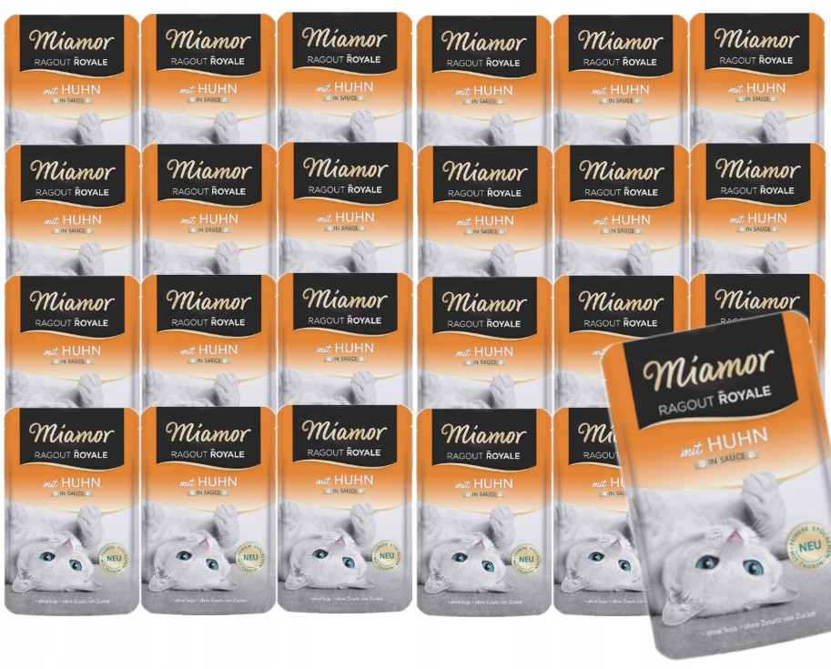 Mokré krmivo pro kočky Miamor Ragout Royal Kuře v omáčce 24x100g