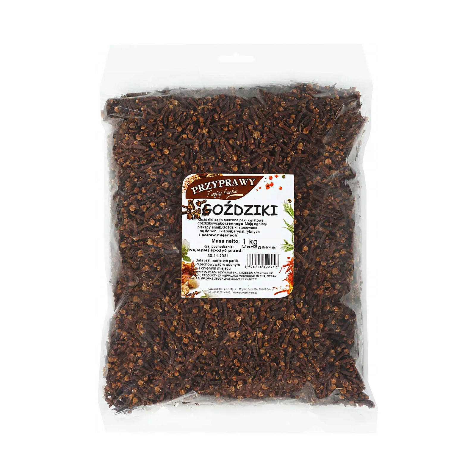 Hřebíček celý Koření vaší kuchyně 1 kg Hřebíček Kořeněný Koření