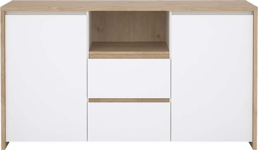 Bílá/v přírodní barvě komoda v dekoru dubu 149x84x48 cm Next – Tvilum