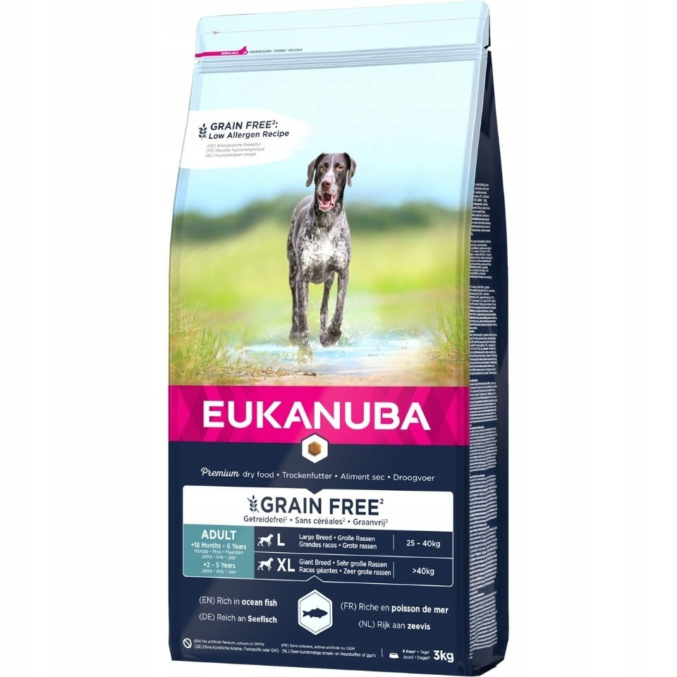 Eukanuba Adult Large & Giant Grain Free Ocean Fish - 2 x 3 kg