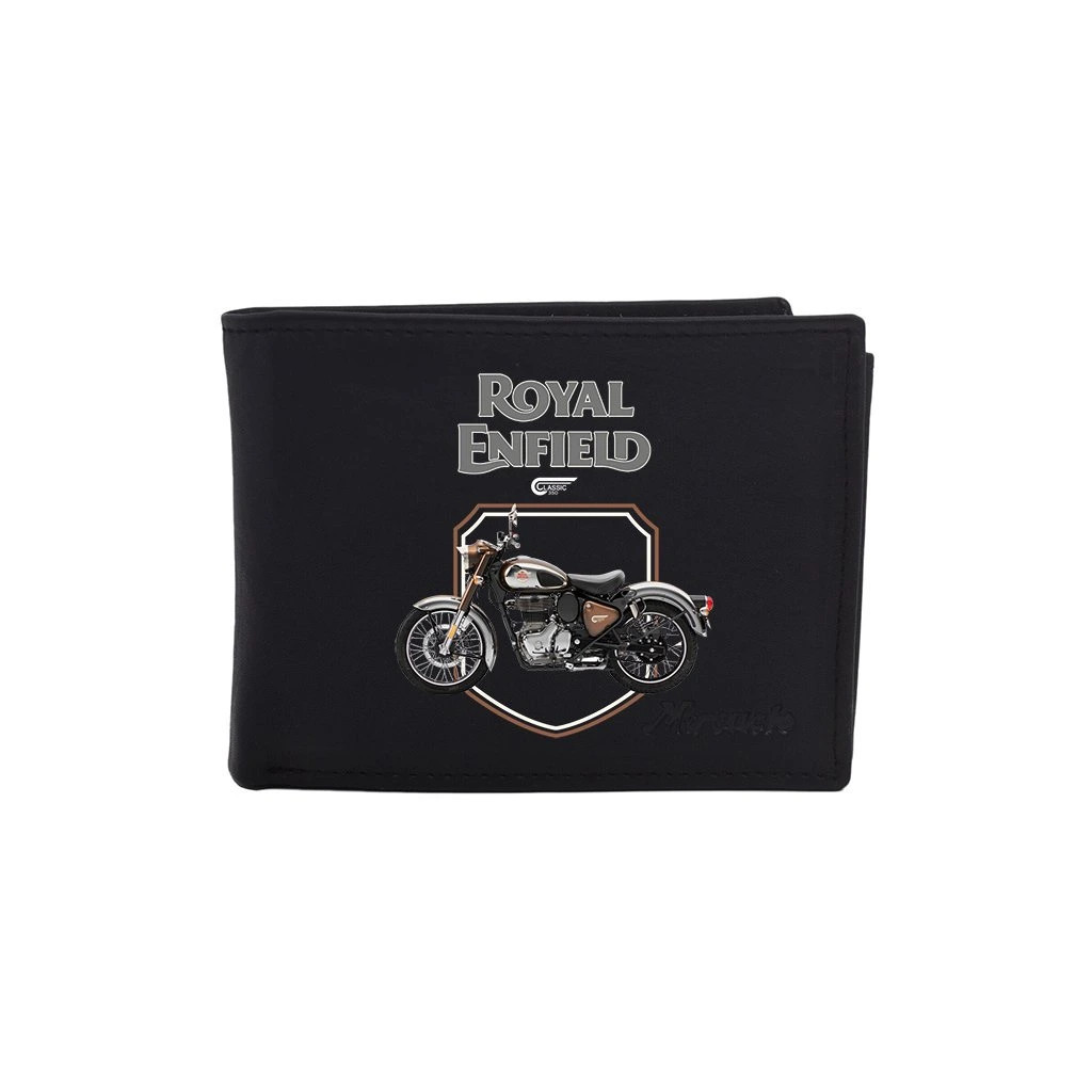 Kožená peněženka Striker Royal Enfield Classic 350 - černá