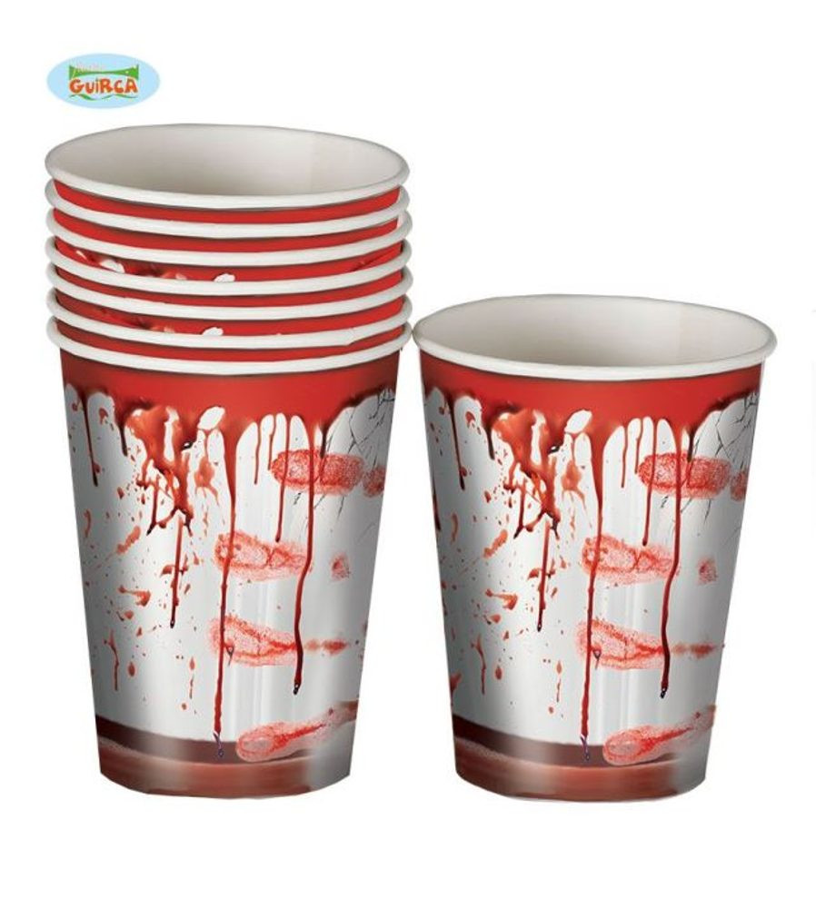 Papirové kelímky halloween 8ks - GUIRCA