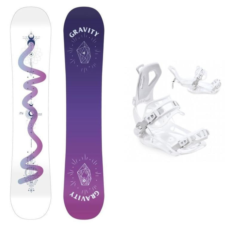 Gravity Sirene White 24/25 dámský snowboard + Raven FT360 white vázání