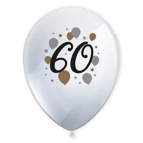 Balónky latexové 60. narozeniny 6 ks