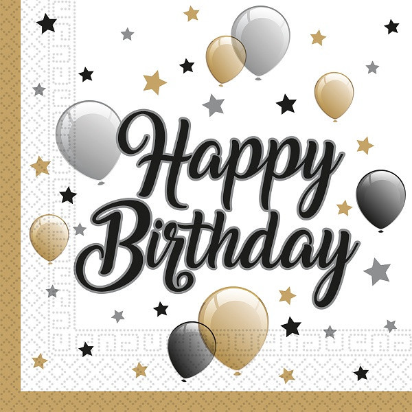 Uborusky papírové HB balónky zlato/stříbrné 33x33 cm 20 ks