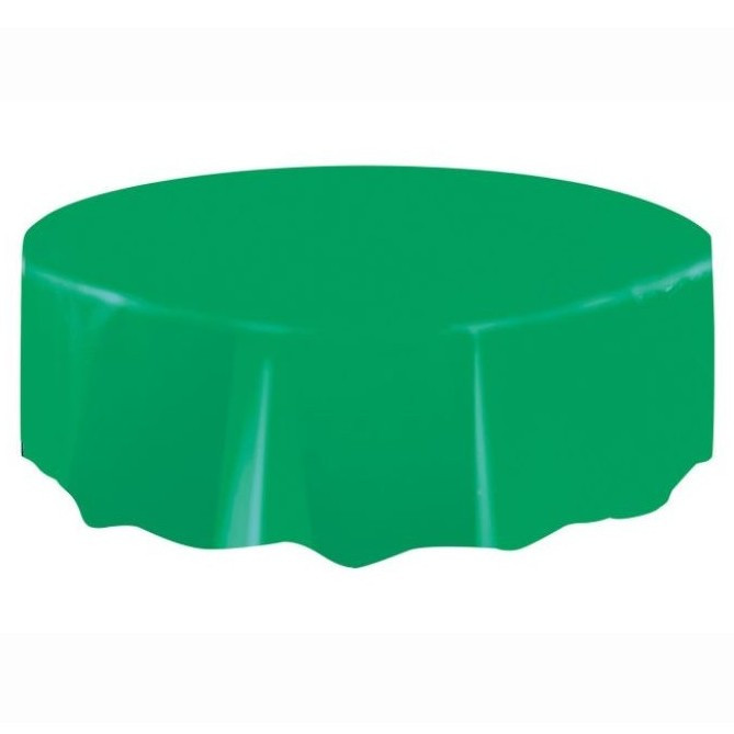 Ubrus plastový kulatý zelený 1ks