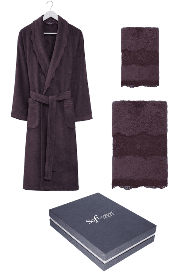 Soft Cotton Dárkové balení županu, ručníku a osušky STELLA