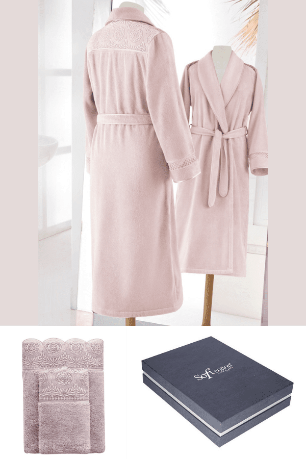 Soft Cotton Dárkové balení županu, ručníku a osušky QUEEN