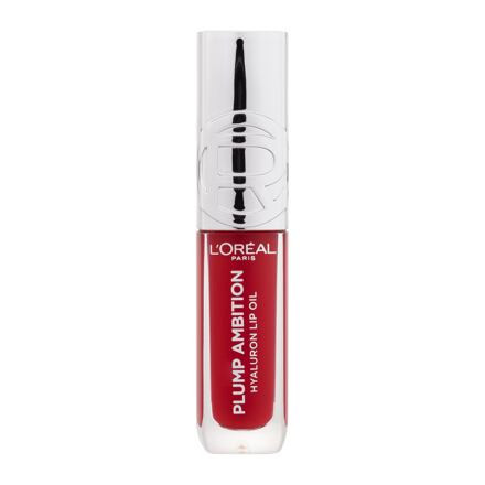 L'Oréal Paris Plump Ambition Hyaluron Lip Oil hydratační olej na rty 5 ml odstín 380 Rouge In Love