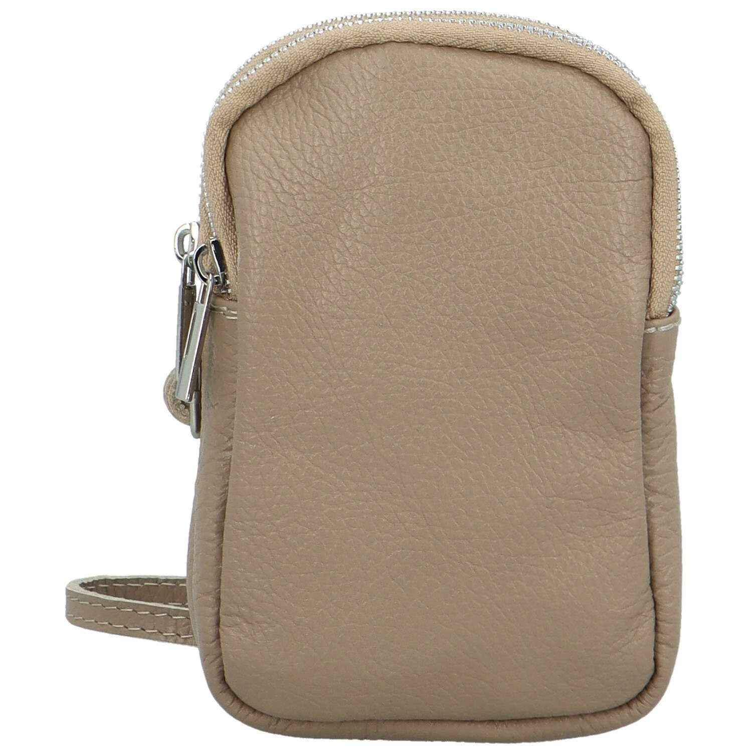 Trendová dámská kožená kapsa Lisa new, tmavě béžová