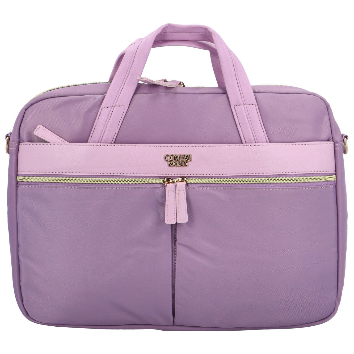 Trendy dámská textilní business taška Coveri Eymen, fialová