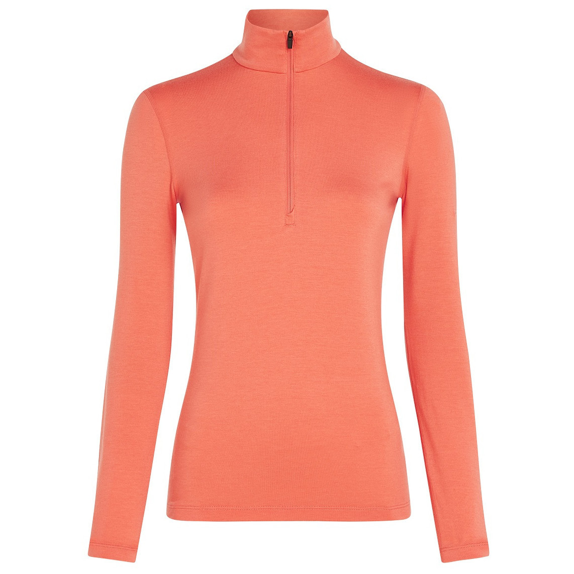 Dámské triko Icebreaker W Mer Core Heavyweight LS Half Z Velikost: M / Barva: oranžová