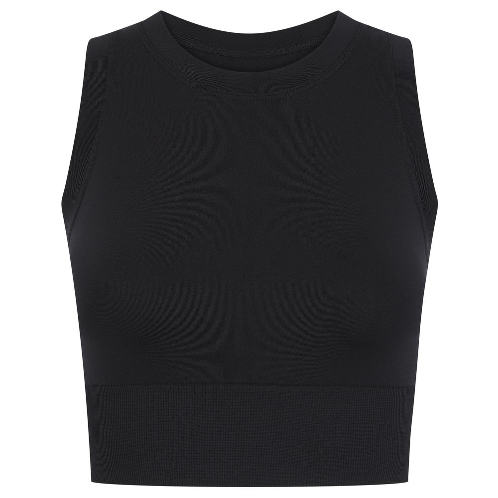 Tombo Dámský sportovní crop top - Černá | XL/XXL
