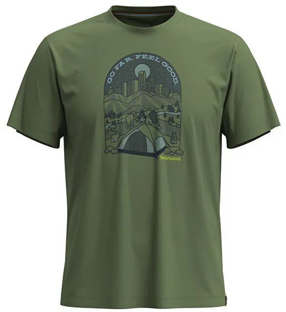 Smartwool STREETS TO PEAKS GRAPHIC SS TEE fern green Velikost: L 197064563692
