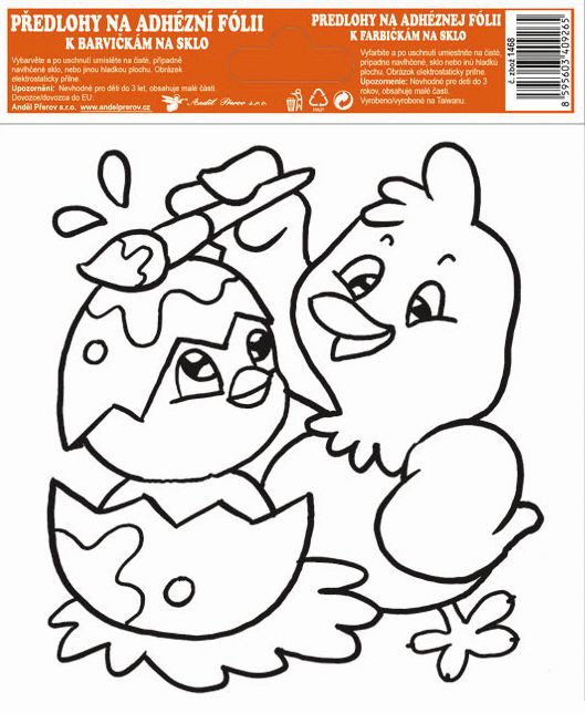 Předlohy s vyvýšenou konturou 17 x 14 cm, velikonoční