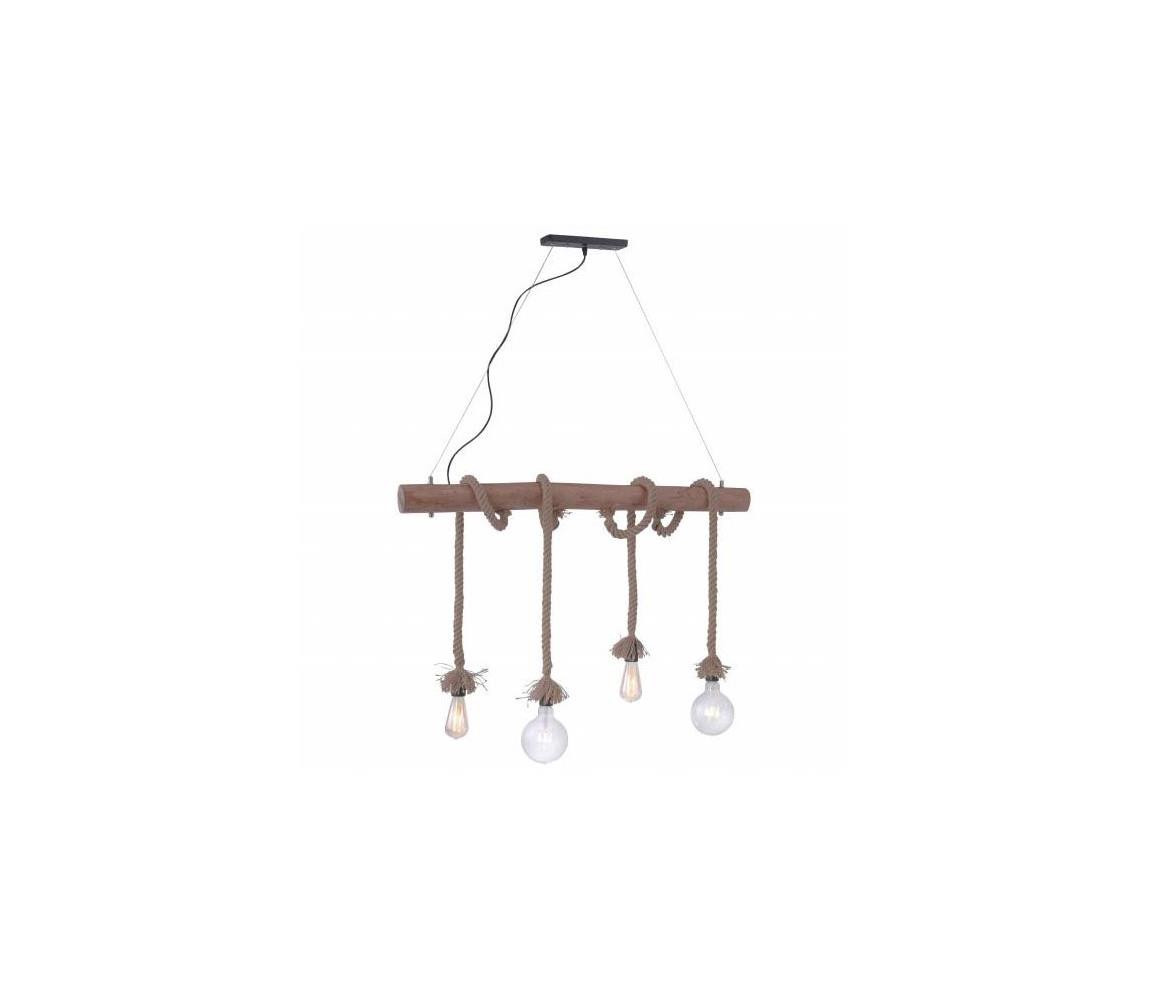 Leuchten Direkt Leuchten Direkt 15483-18 - Lustr na lanku ROPE 4xE27/60W/230V