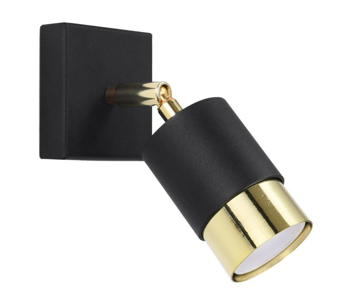 SL.1069 - Nástěnné bodové svítidlo NERO 1xGU10/40W/230V černá/zlatá