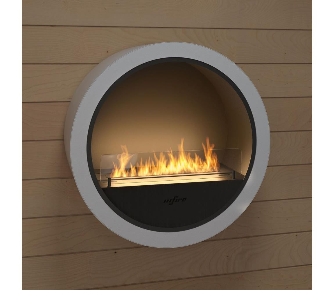 InFire InFire - Nástěnný BIO krb pr. 70 cm 3kW bílá