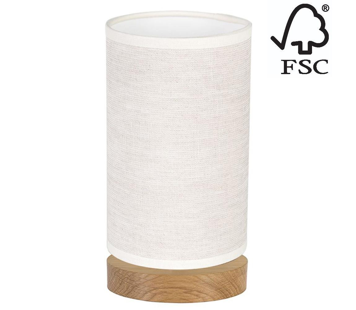 DO70884174 - Stolní lampa FIRE 1xE27/25W/230V dub/béžová