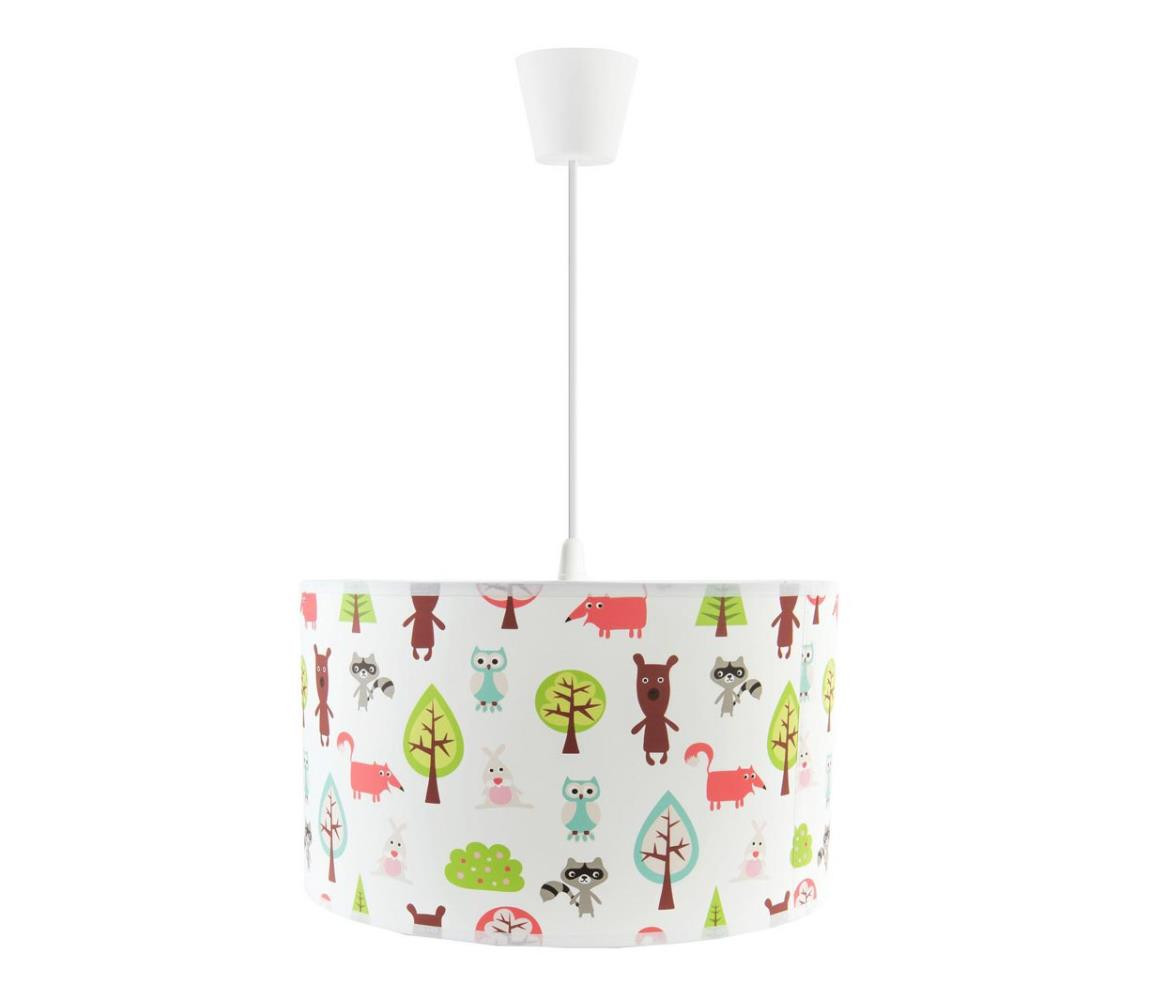 Dětský lustr na lanku FOREST 1xE27/60W/230V