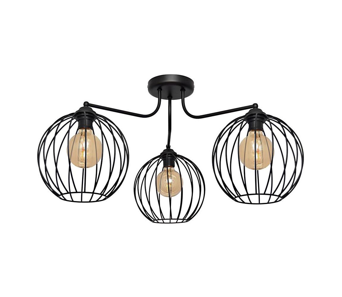 Lustr přisazený MERCURE 3xE27/15W/230V černá