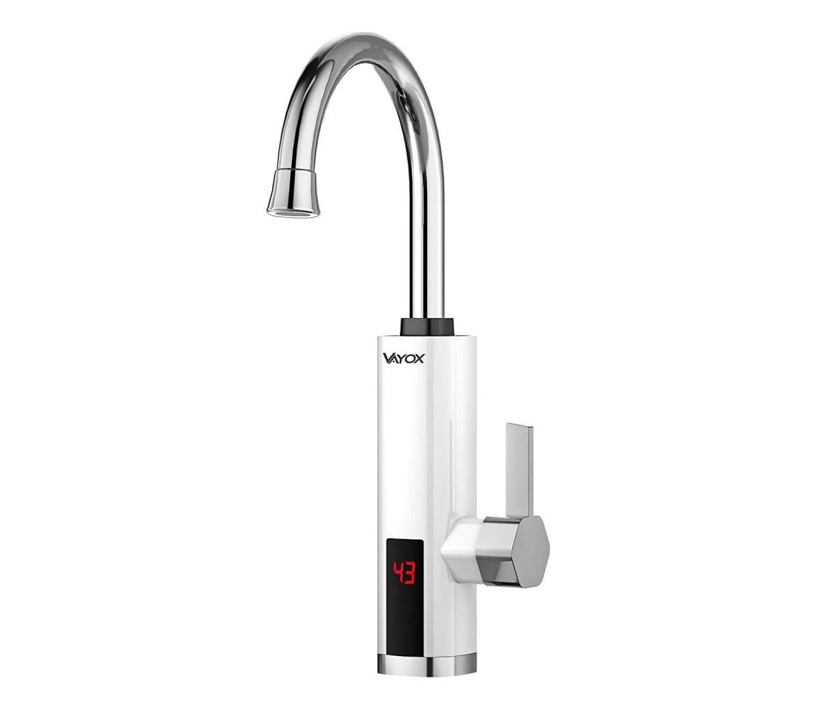 Vayox Průtokový ohřívač vody s LED displejem 3000W/230V IPX4 bílá