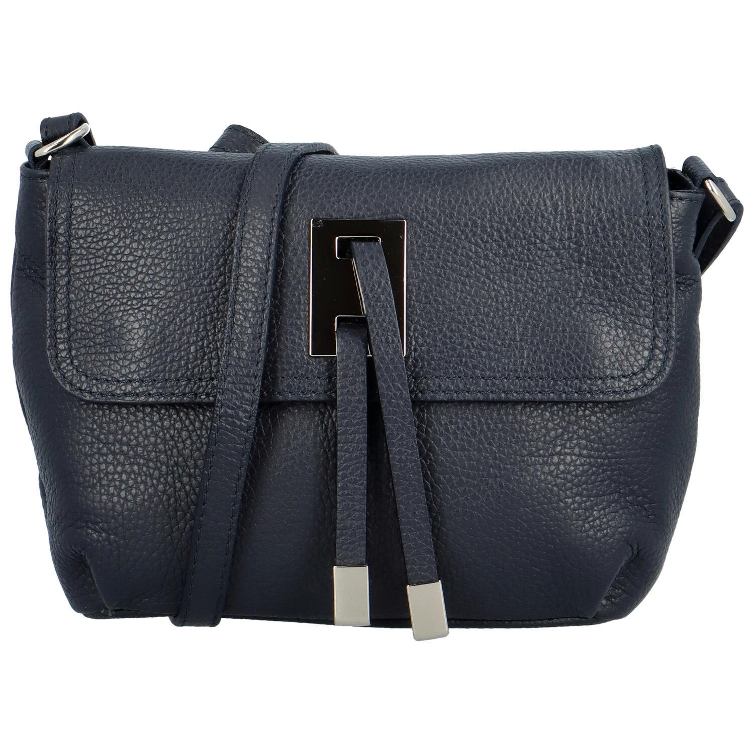 Dámská kožená crossbody kabelka tmavě modrá - ItalY Porta tmavě modrá