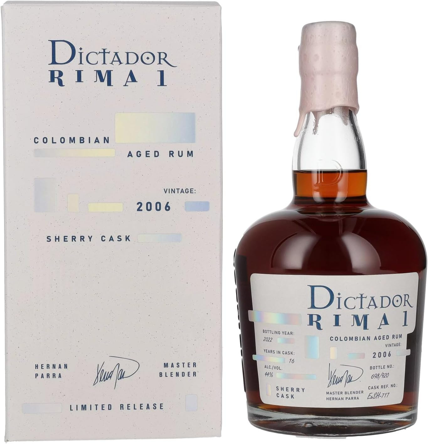 Dictador RIMA 1 16 yo SHERRY Cask Vintage 2006 44% 0,7l