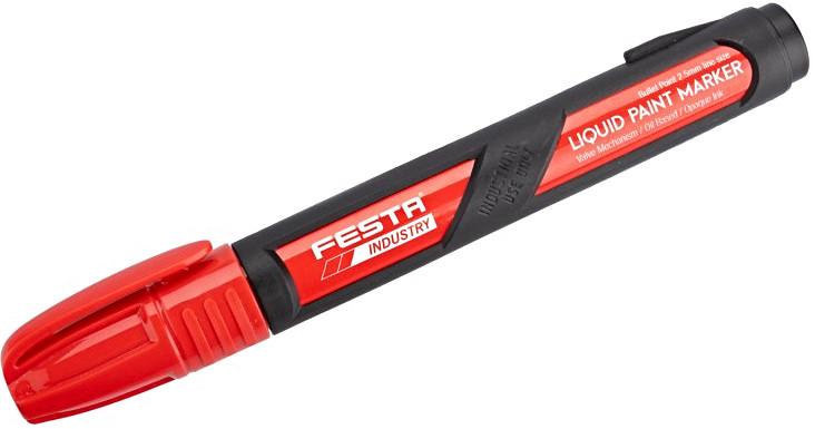 FESTA 13202 značkovač permanentní červený INDUSTRY