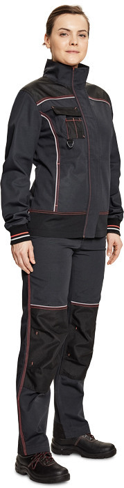 KNOX KNOXFIELD LADY bunda antracit/červená Velikost: 40