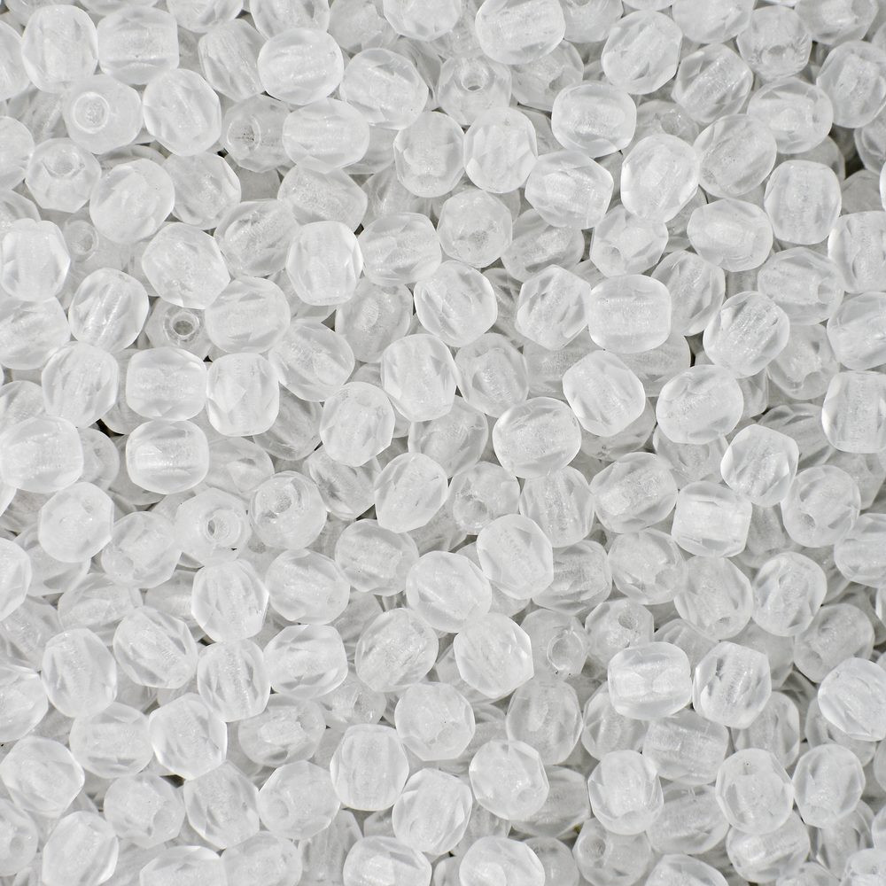 Manumi české broušené korálky 3mm Matte Crystal - 300 ks