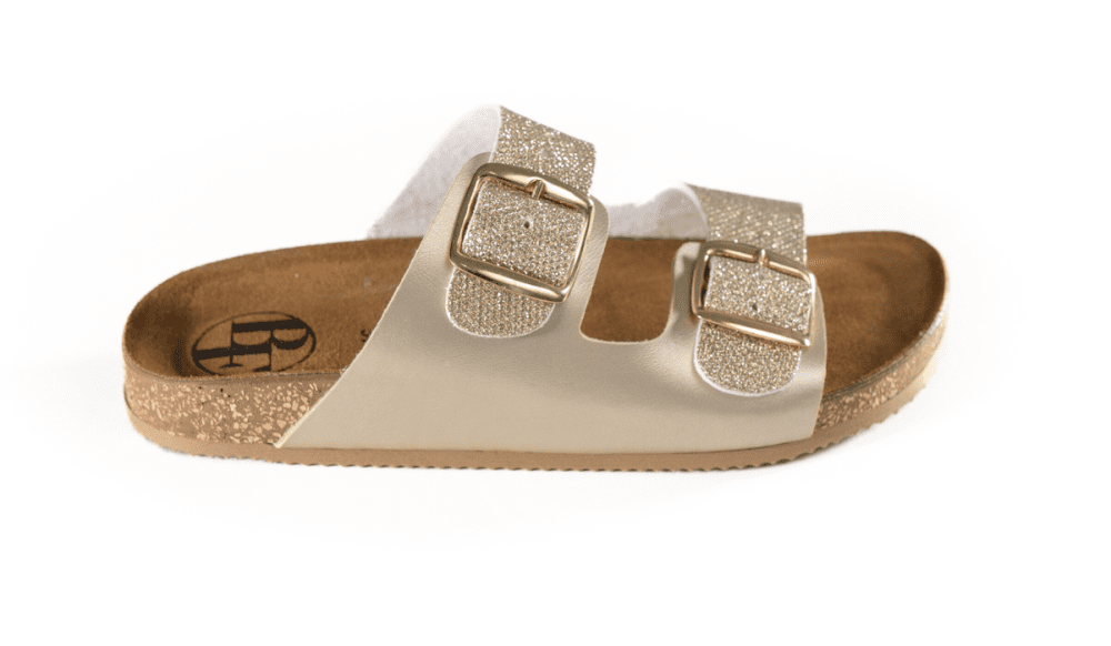 BF BY-213-11-12 Dámské pantofle ve zlaté barvě 36