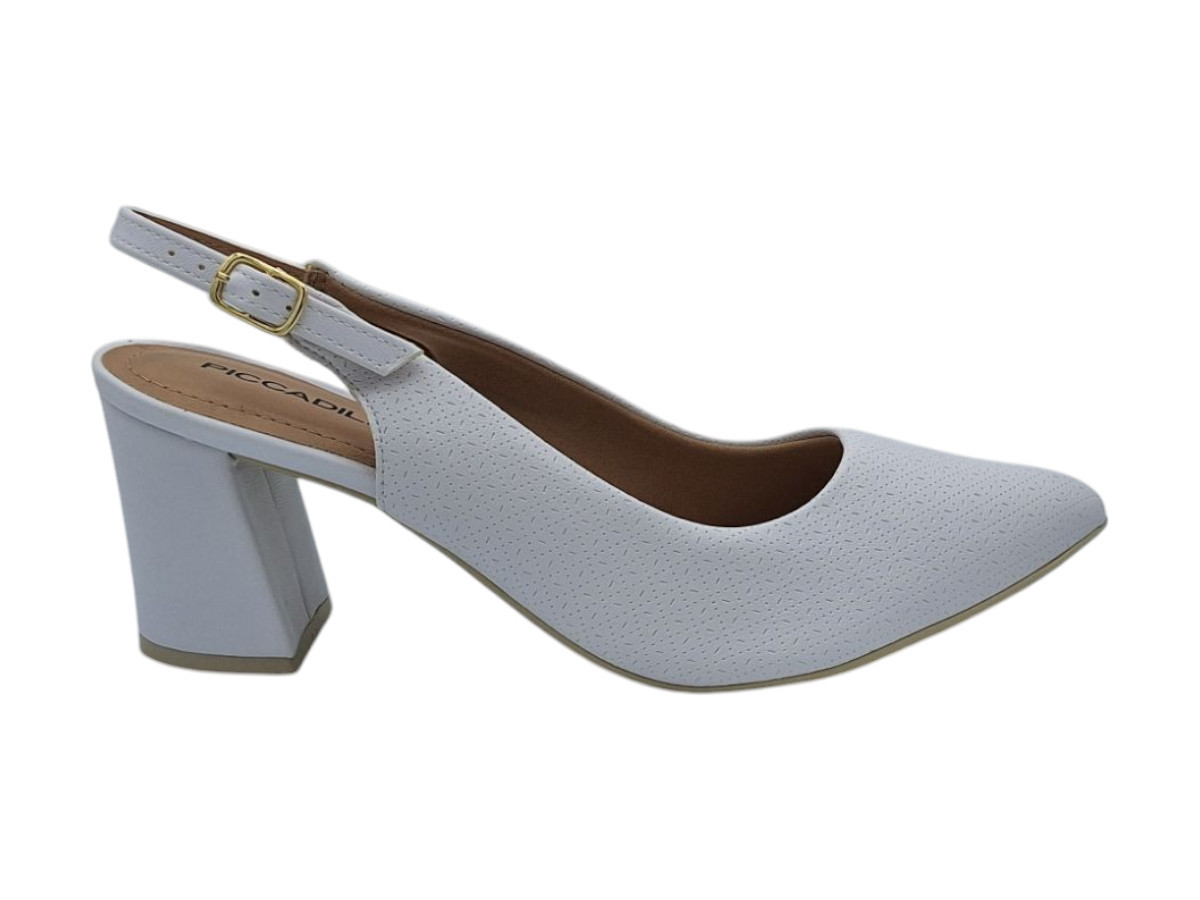 Piccadilly 745145-30 Dámské sandály na podpatku bílé 37