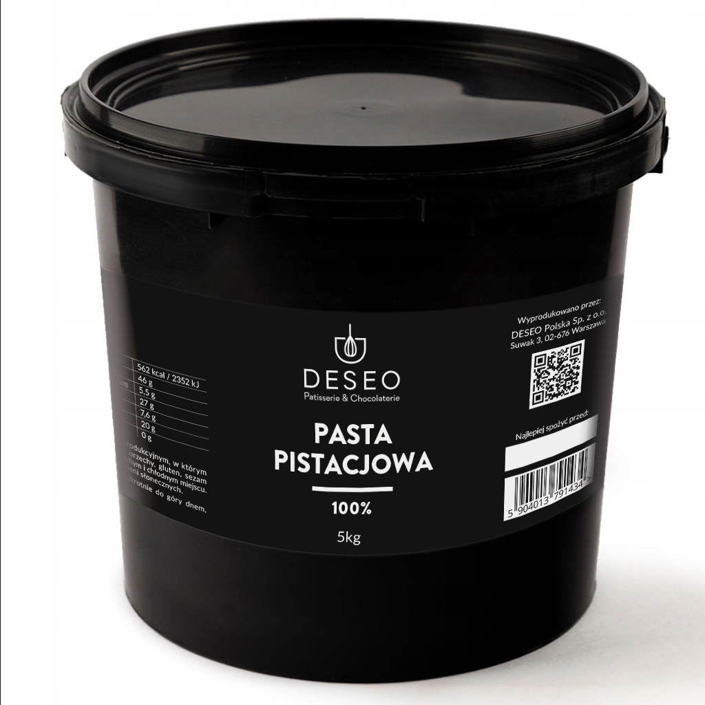 Deseo Pistáciová Pasta 100% 5 Kg Svěží, Přírodní