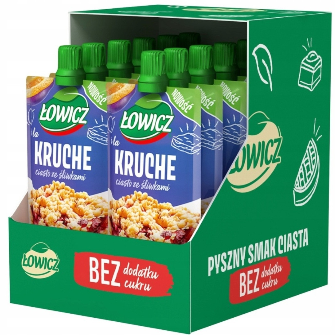 Łowicz Rýžovo-ovocný dezert a'la linecké těsto se švestkami 100 g x 12 kusů