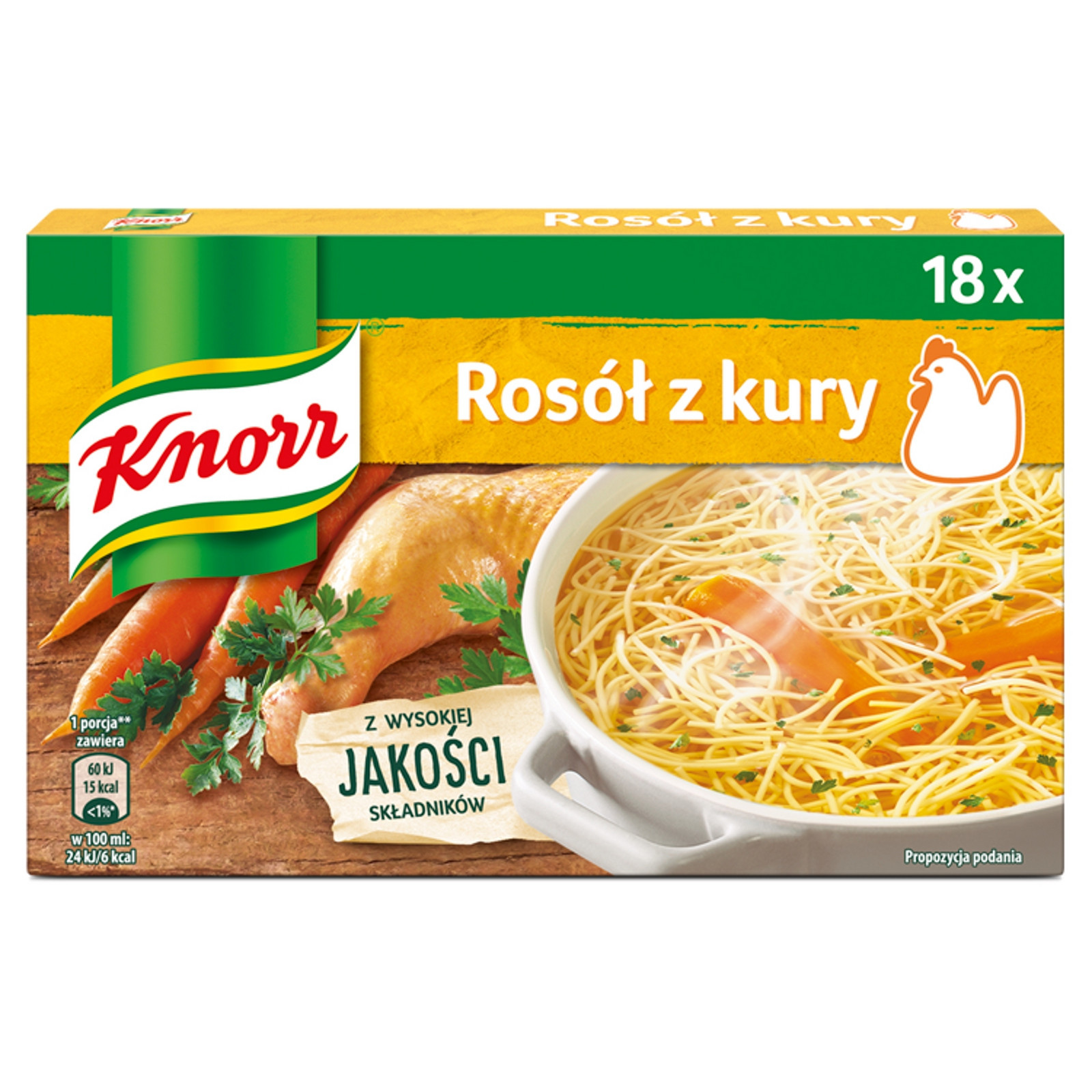 Drůbeží vývarová kostka Knorr 12 x 180g