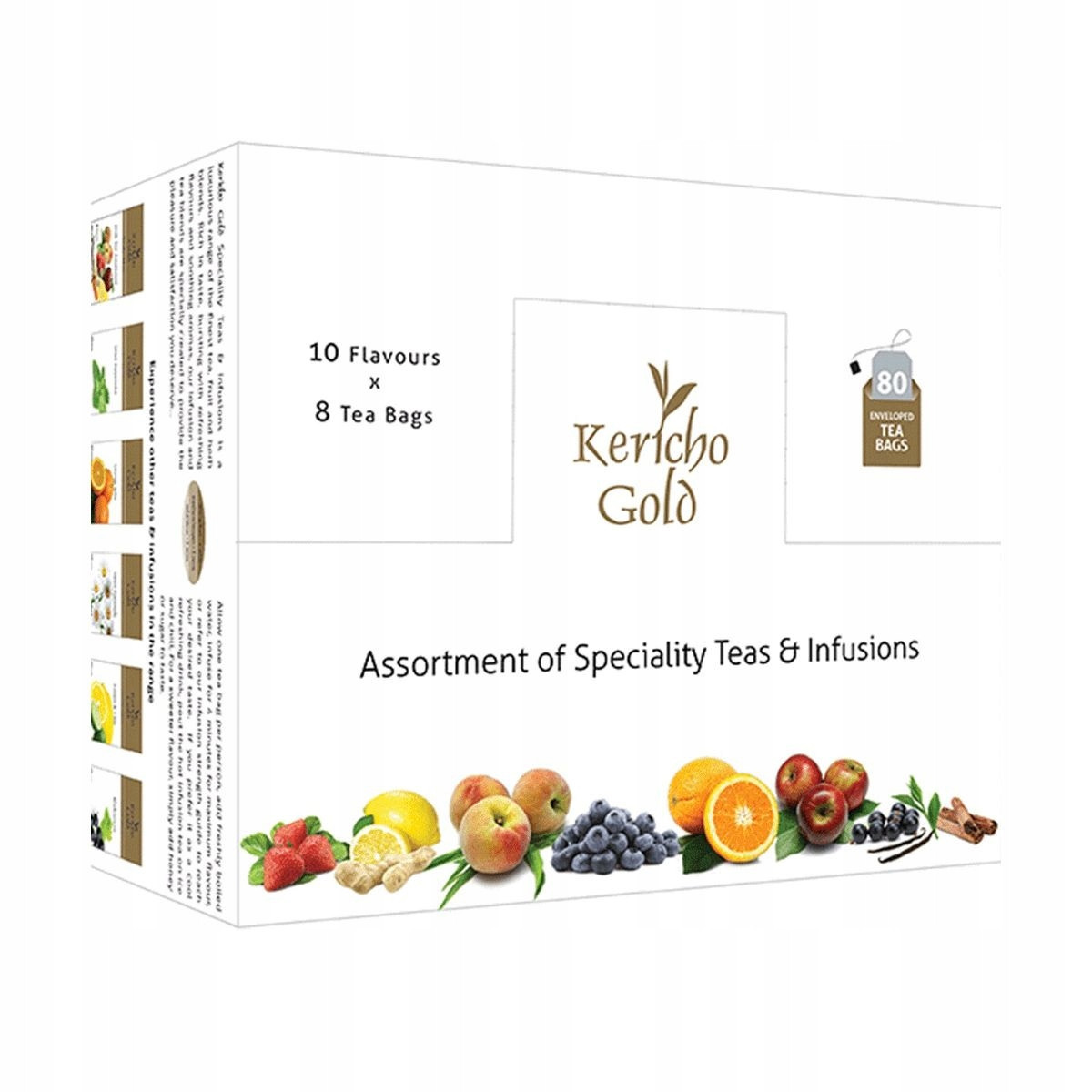 Kericho Gold Bonboniéra keňské expresní čaje 80 kusů 10 příchutí