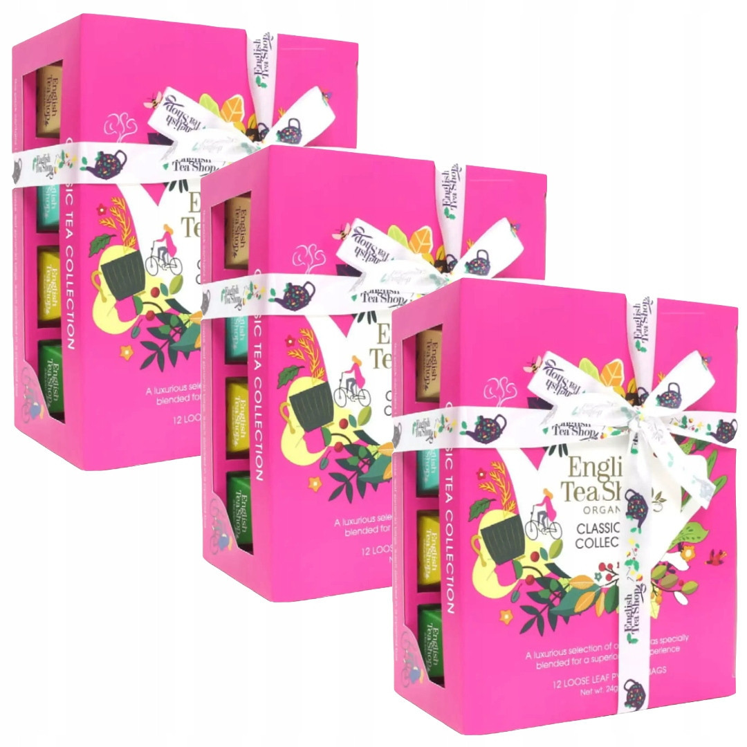 3 x Sada čajů Eko Classic Tea pyramidky English Tea Shop dárek