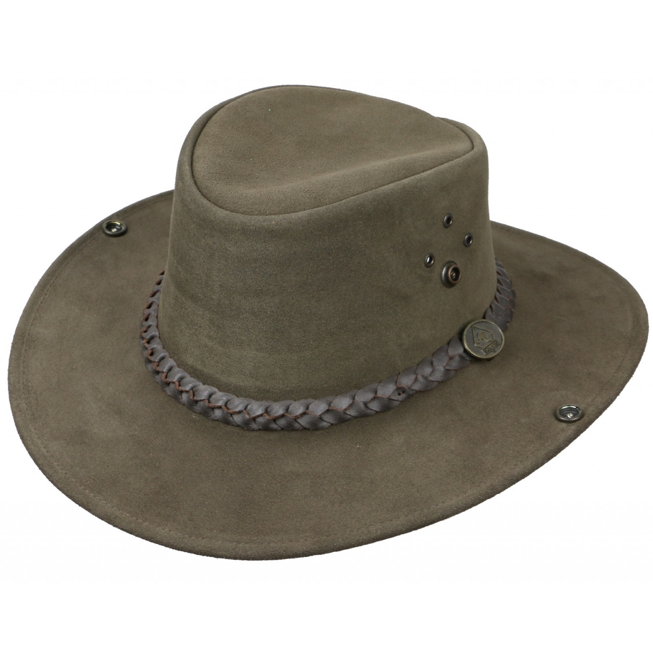 Klobouk kožený Scippis Flinders - hnědý, S